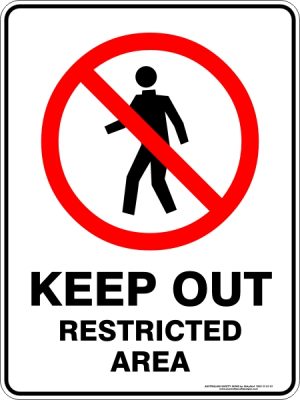 Keep out - Restricted Area - Safety Sign