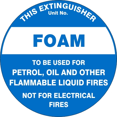 Extinguisher ID Marker - Foam - Safety Sign