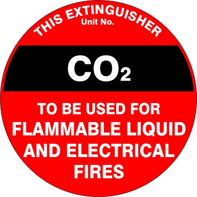 Extinguisher ID Marker - CO2 - Safety Sign