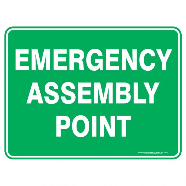 Emergency Assembly Point - Safety Sign