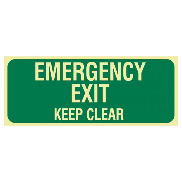 Emergency Exit - Keep Clear - Safety Sign