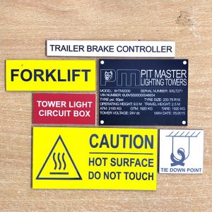 Custom Laser Engraved Traffolyte Signs and Labels