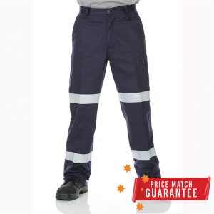 Workmens Lightweight Cotton Drill Taped Pants w/ Cargo Pocket