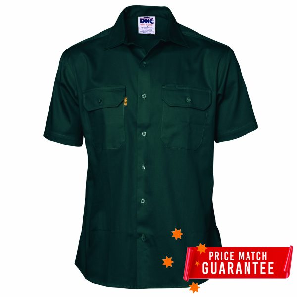 DNC Cotton Drill Work Shirt (Short Sleeve) Mackay Workwear