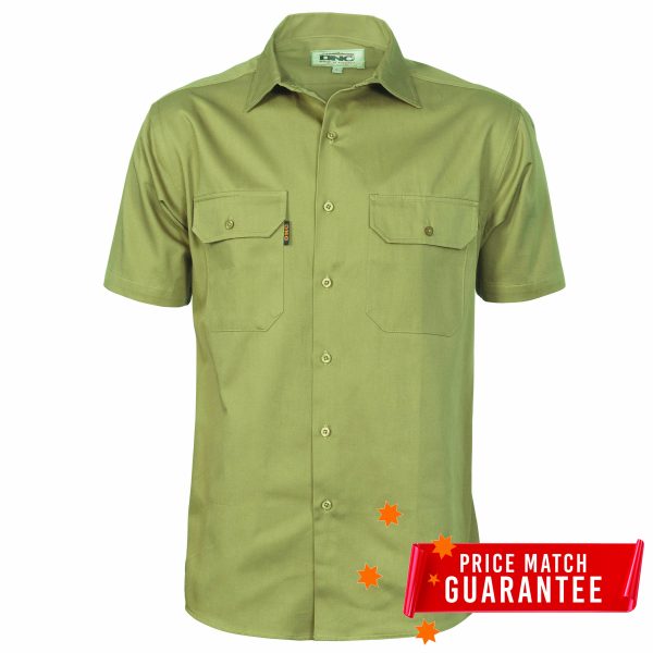 DNC Cotton Drill Work Shirt (Short Sleeve) Mackay Workwear