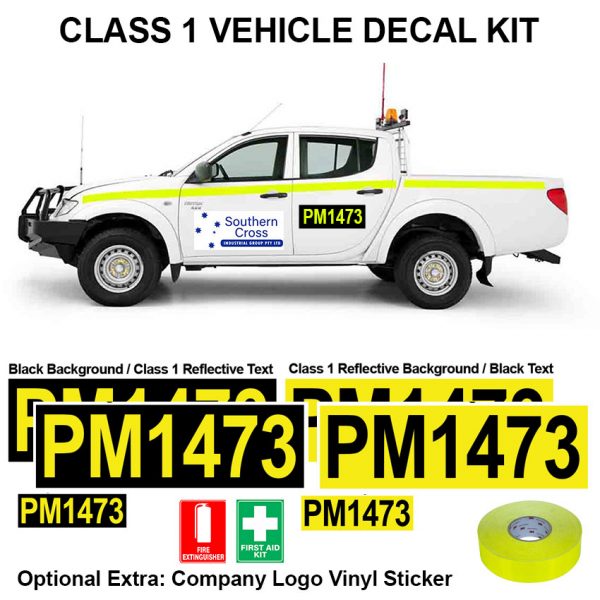 Mine Compliant Vehicle Decal Call Sign Set