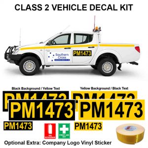 Mine Compliant Vehicle Decal Call Sign Set
