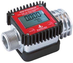 Piusi in-line electronic diesel meter, 1" inlet, 120L/min