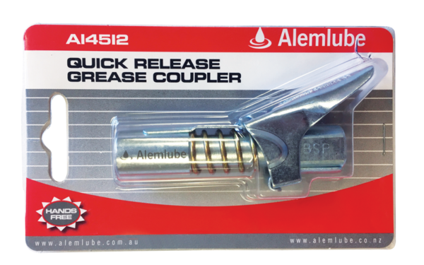 Alemlube 1/8" BSP quick release grease gun coupler