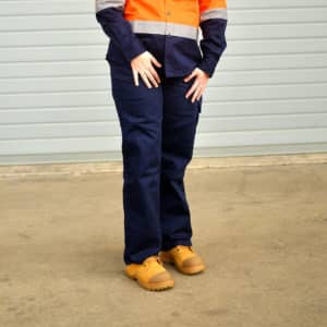 Southern Cross Workwear – Front View of Navy Drill Pants (Untaped)