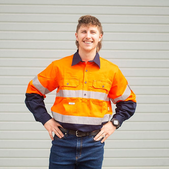 Southern Cross Workwear - Mens Hi Vis Work Shirt (Open/Closed Front) O/N -  Southern Cross Industrial Group