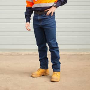 Southern Cross Workwear – Stretch Denim Pants Front View (Untaped)
