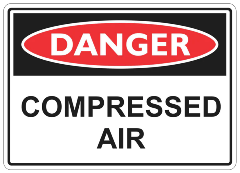 Danger Safety Sign/Stickers - Compressed Air - Southern Cross ...