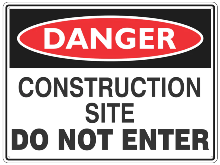 Danger Safety Sign/Stickers - Construction Site Do Not Enter - Southern ...