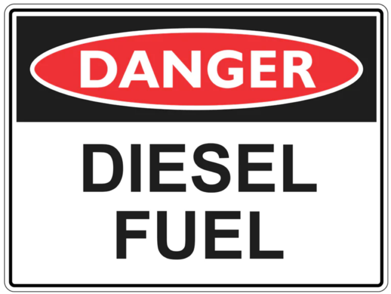 Danger Safety Sign/Stickers - Diesel Fuel - Southern Cross Industrial Group
