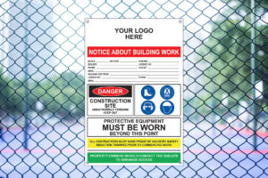 Corflute Construction Site Safety Rules Signs