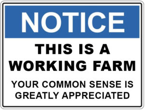 notice - working farm